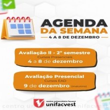 SEMANA DE AVALIAÇÕES DOS CURSOS PRESENCIAIS