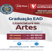 LICENCIATURA EM ARTES EAD É NA UNIFACVEST