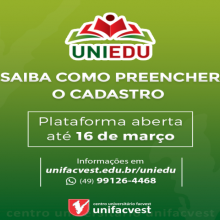 Saiba como preencher o cadastro no Uniedu