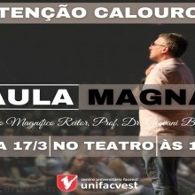 Calouros: segunda, dia 17, tem Aula Magna no Teatro, às 19h