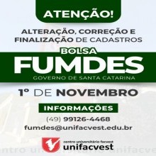 FUMDES REABERTO PARA ALTERAÇÕES NESTA QUARTA-FEIRA