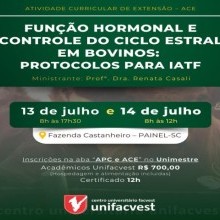 CURSO | FUNÇÃO HORMONAL E CONTROLE DO CICLO ESTRAL EM BOVINOS - PROTOCOLOS PARA IATF