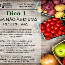 Dicas Nutricionais | 01 - diga não às dietas restritivas