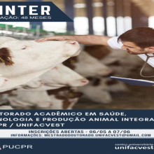 DINTER - DOUTORADO ACADÊMICO EM SAÚDE, TECNOLOGIA E PRODUÇÃO ANIMAL INTEGRADA - PUCPR / UNIFACVEST - EDITAL ABERTO