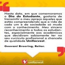 DIA DO ESTUDANTE | MENSAGEM DO REITOR