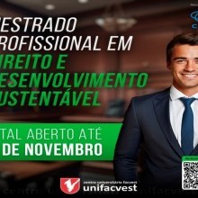 Mestrado Profissional em Direito e Desenvolvimento Sustentável com Edital Aberto 