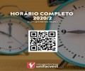 HORÁRIO COMPLETO DAS TURMAS 2020/2 COM PRIMEIRAS FASES