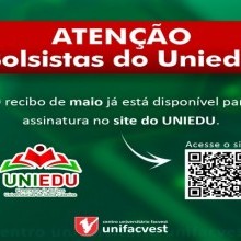 UNIEDU: recibo de maio já está disponível para assinatura eletrônica