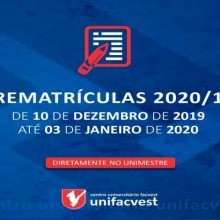 ATENÇÃO: Último dia para rematrícula.