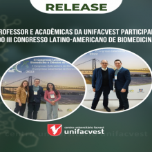 Professor e acadêmicas da Unifacvest participam do III Congresso Latino-americano de Biomedicina