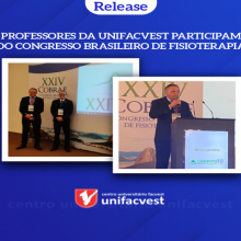 Professores da Unifacvest participam do Congresso Brasileiro de Fisioterapia
