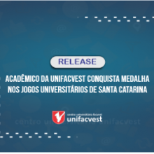 Acadêmico da Unifacvest conquista medalha nos Jogos Universitários de SC